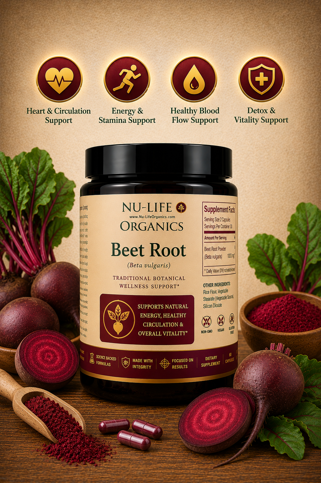 Beetroot Powder (120count) 1000mg