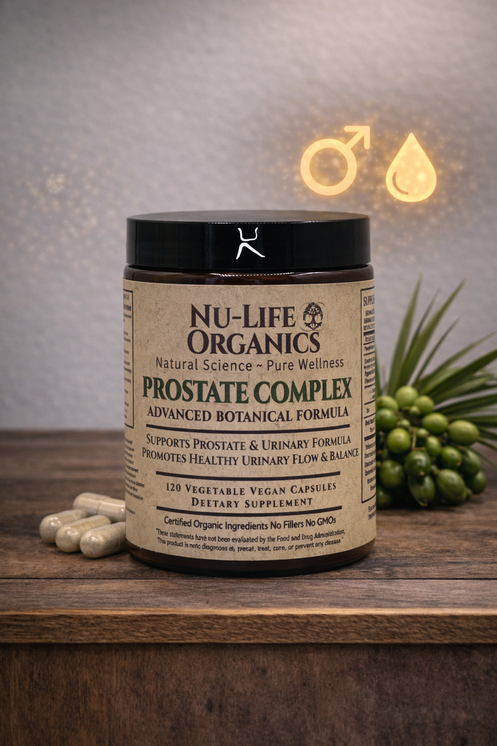 Prostate Complex "Flow" Pumpkin Seed, African Pyguem, Cranberry & Ginger