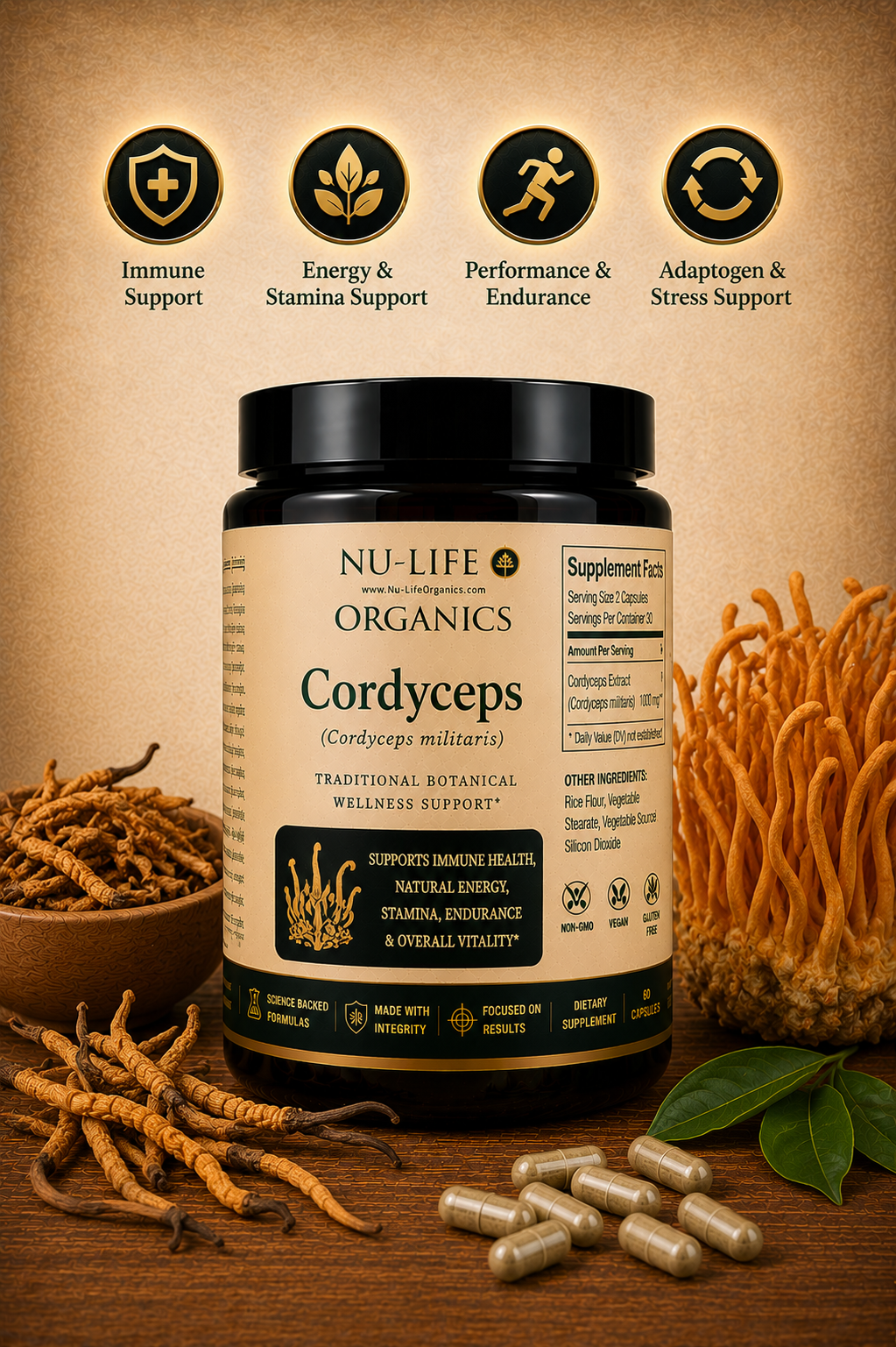 Cordyceps (Cordyceps Sinensis) (60 Count)