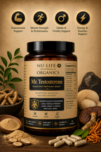 The "Mr. Testosterone Formula"  Creatine, Tribulus Terrestris, Lion's Mane, Tongkat Ali, Cordyceps & Fenugreek(Count 60)